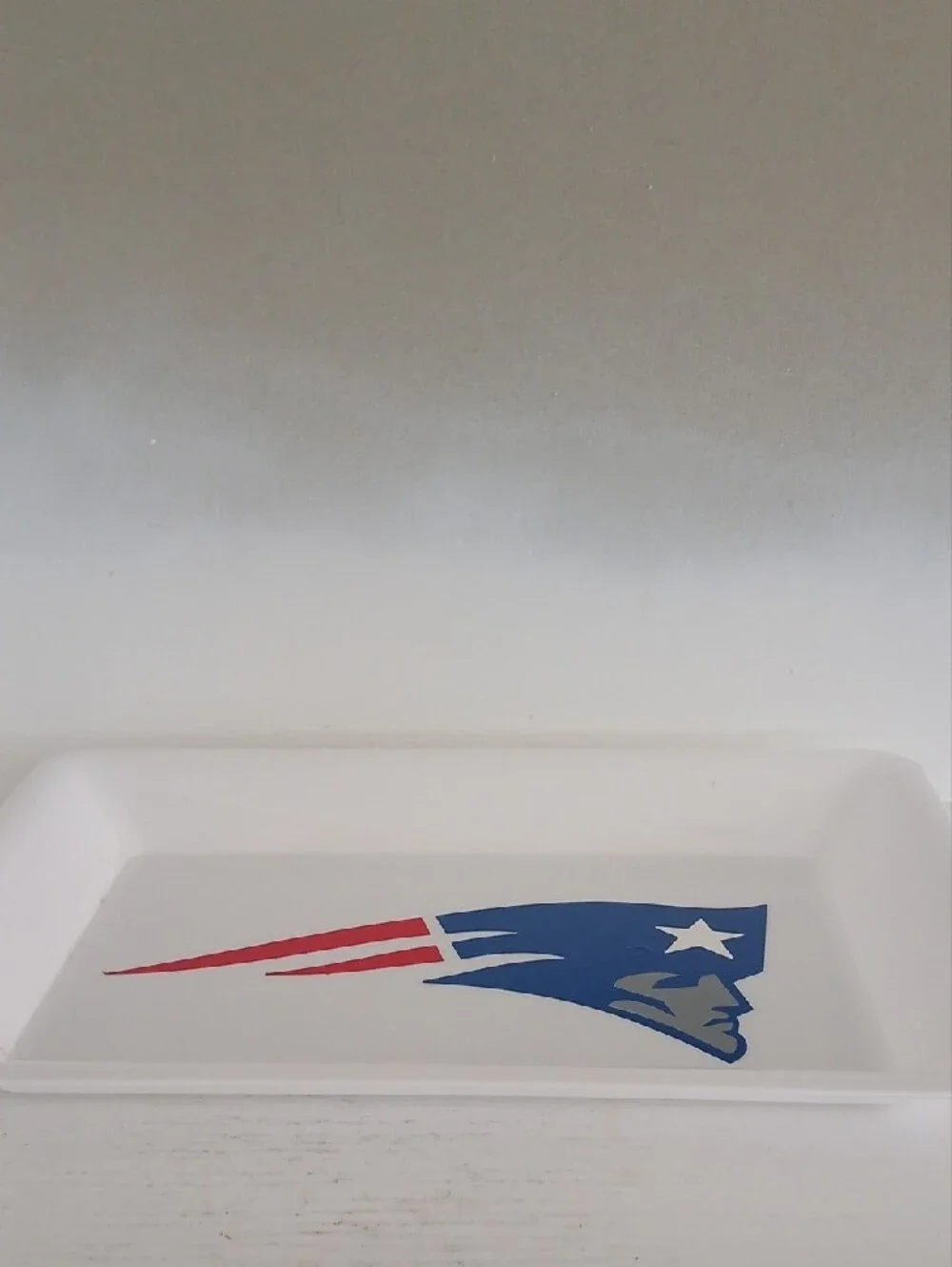 New England Patriots Serving Tray - White with Blue & Red Logo